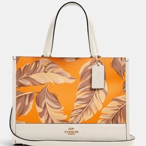 Coach Dempsey Carryall With Banana Leaves Print